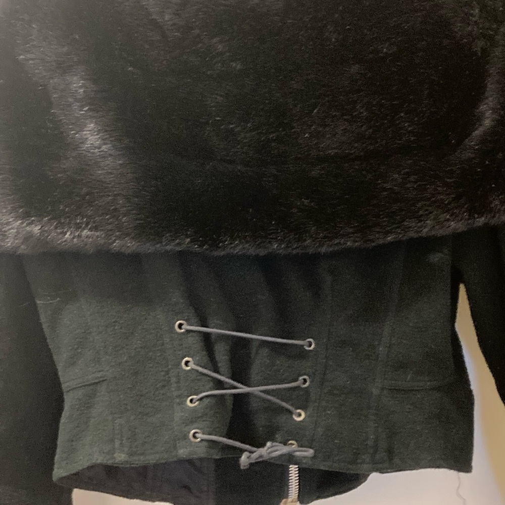 Paris company, Tamway black flax fur sweater. It is USA size 8, runs small - Picture 3 of 8